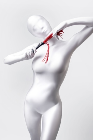 Флоггер плеть красно-черная Anonymo